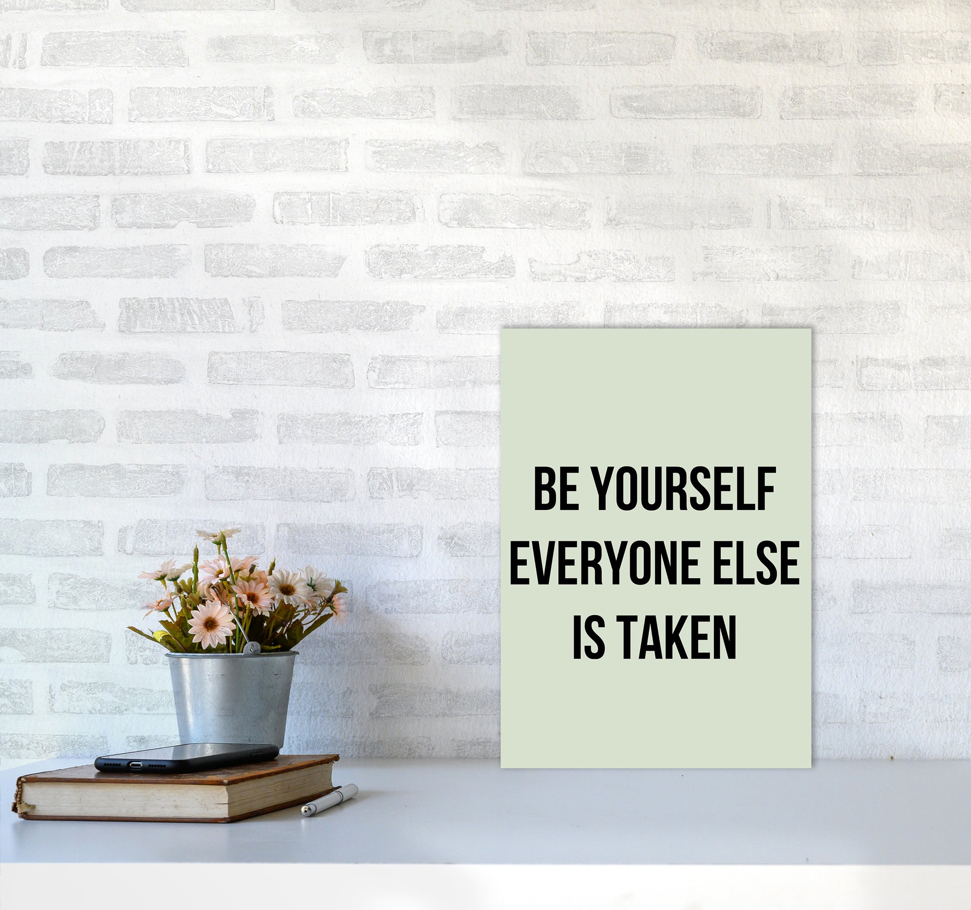 Be yourself Quote Art Print by Proper Job Studio A3 Black Frame