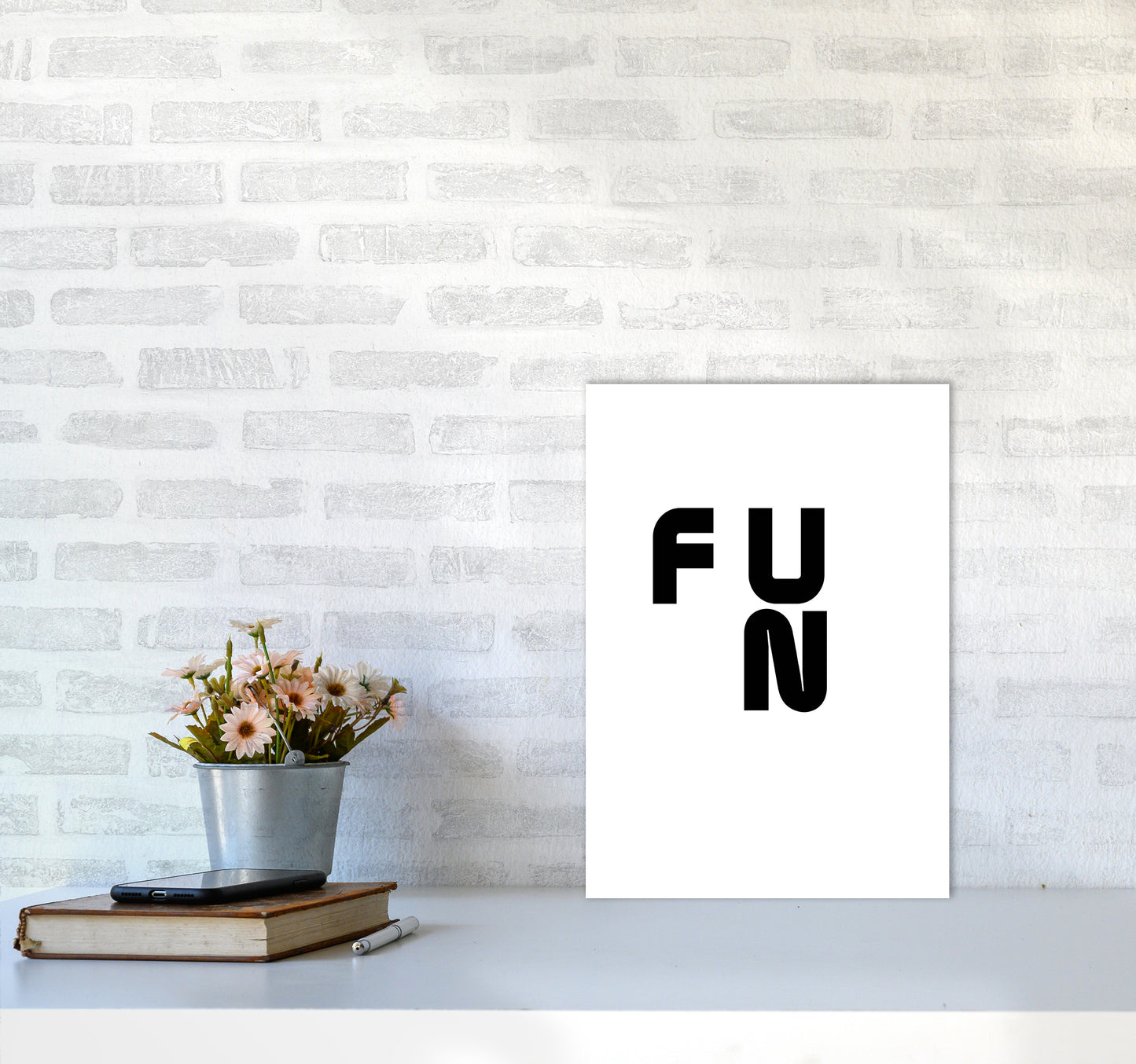 Fun Quote Art Print by Proper Job Studio A3 Black Frame