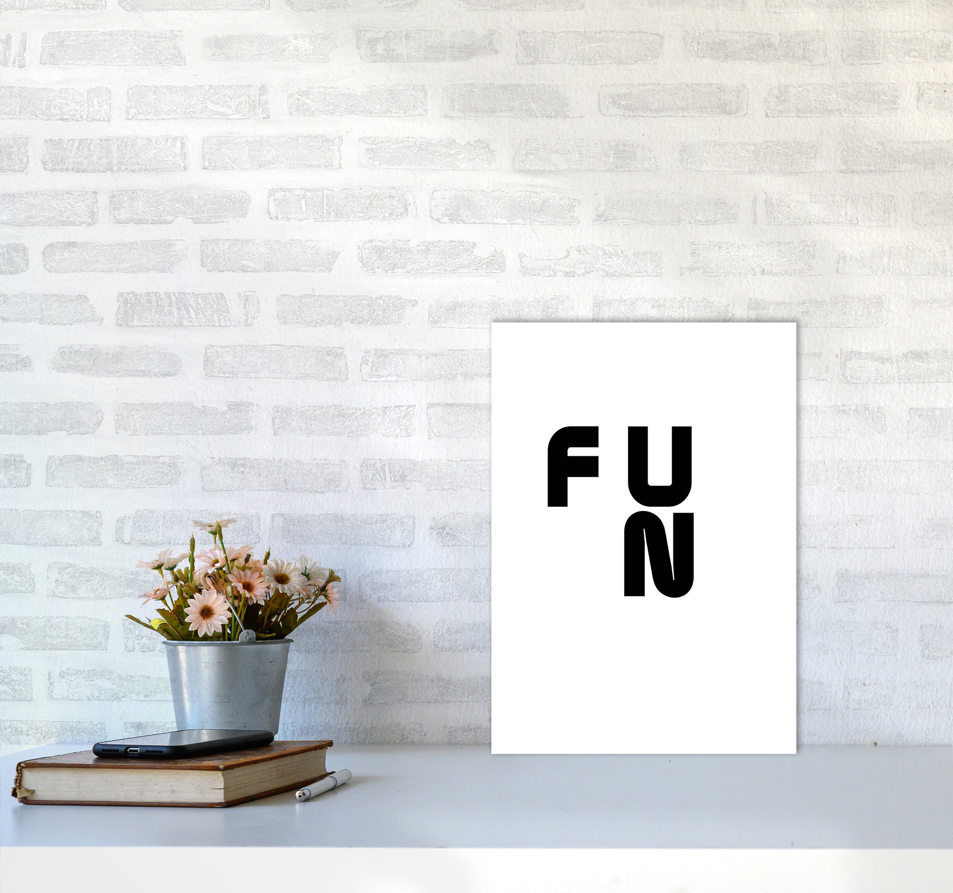 Fun Quote Art Print by Proper Job Studio A3 Black Frame