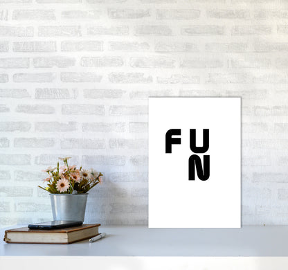 Fun Quote Art Print by Proper Job Studio A3 Black Frame