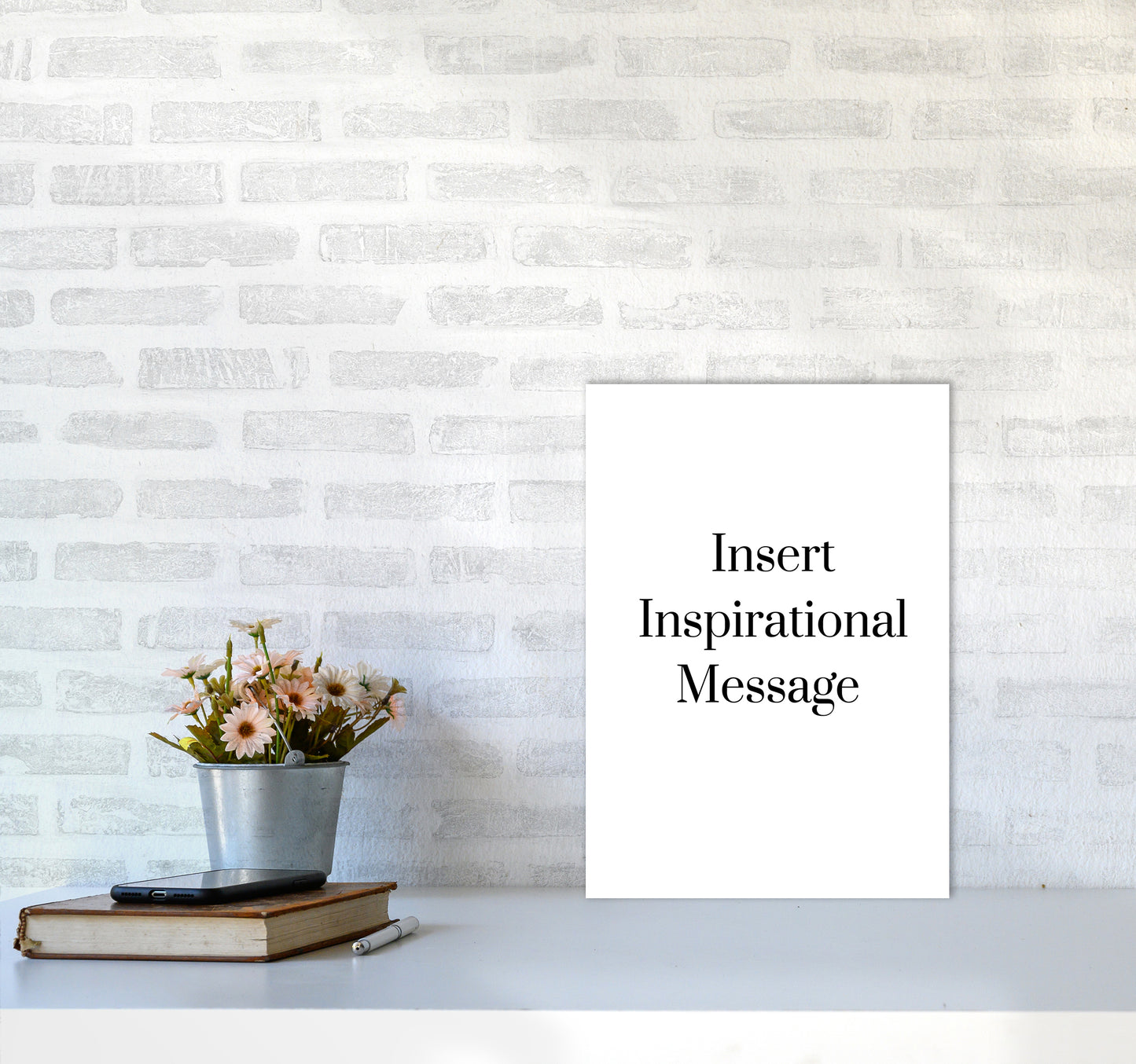 Insert message Quote Art Print by Proper Job Studio A3 Black Frame
