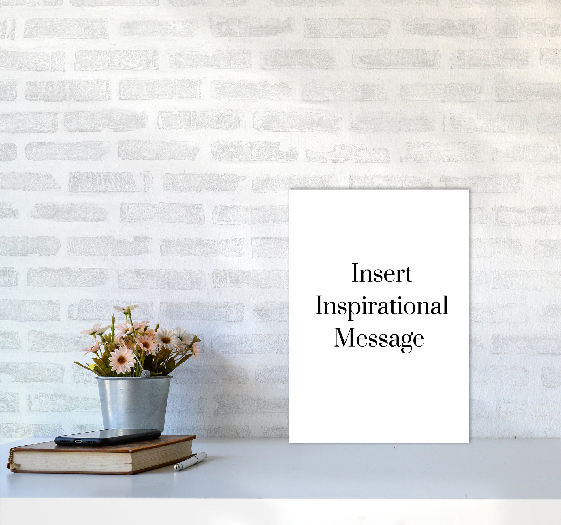 Insert message Quote Art Print by Proper Job Studio A3 Black Frame