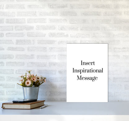 Insert message Quote Art Print by Proper Job Studio A3 Black Frame