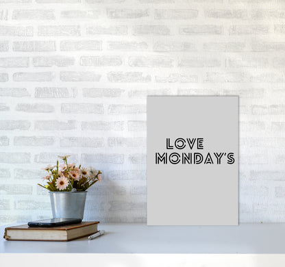 Love Monday's Quote Art Print by Proper Job Studio A3 Black Frame