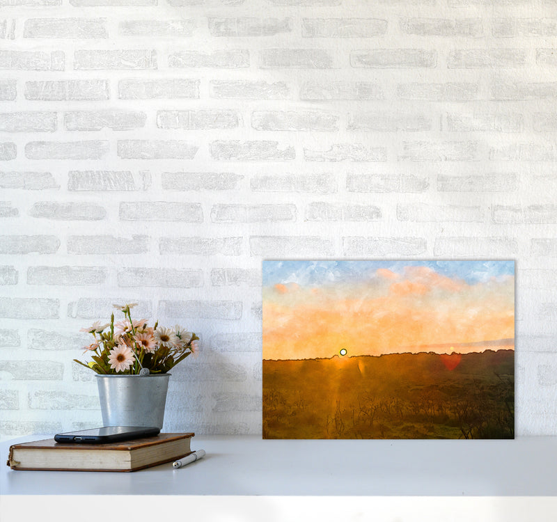 Sunset over Dartmoor A3 Black Frame