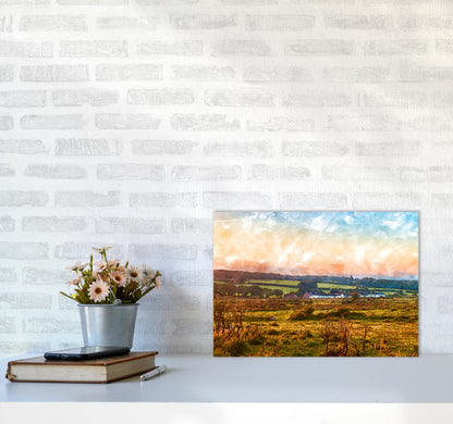 Looking over Dartmoor A3 Black Frame