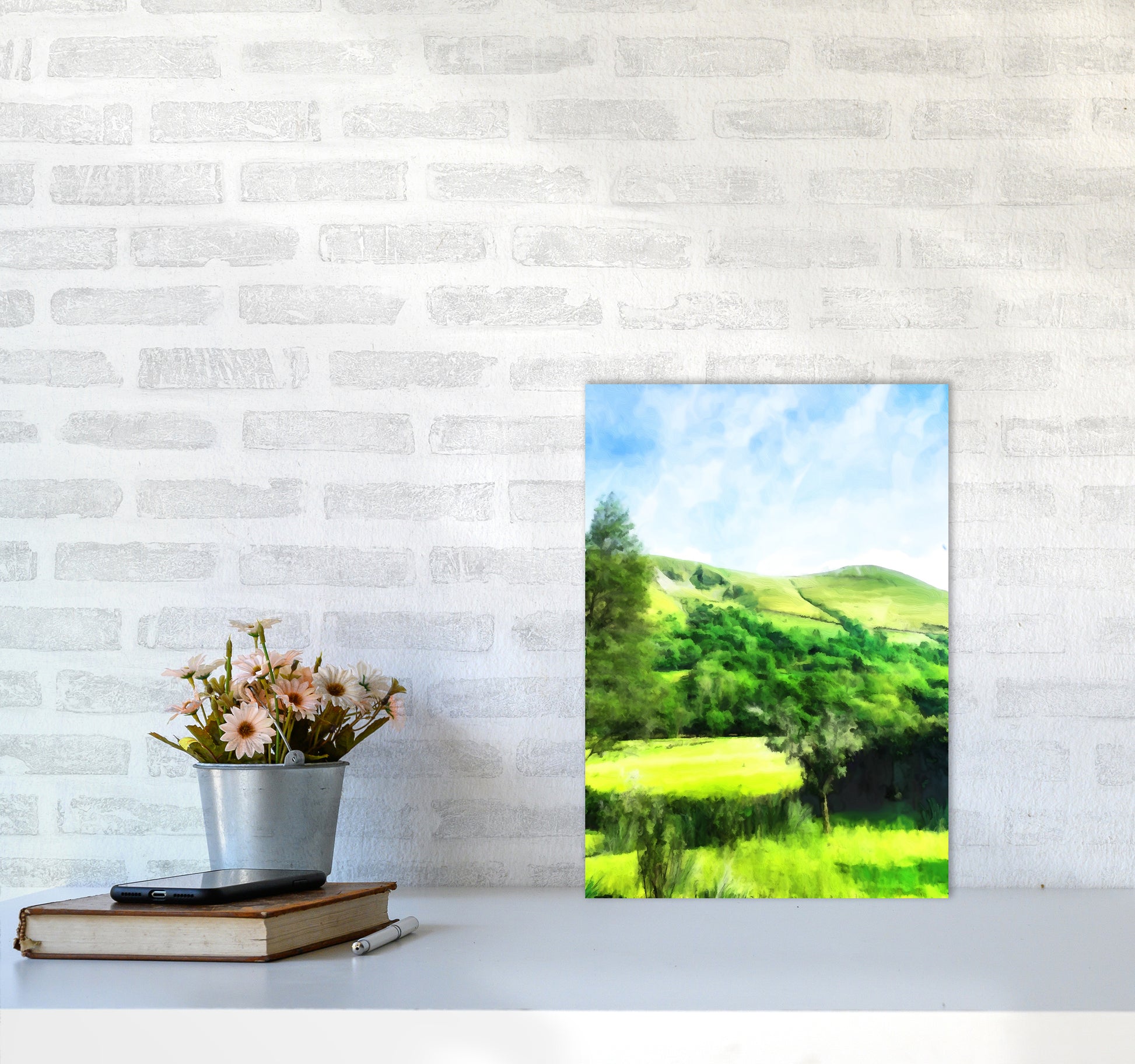 Snowdonia by Day Art Print by Proper Job Studio A3 Black Frame