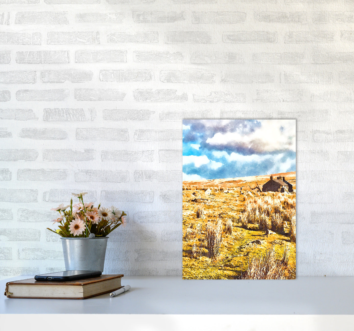 House on Dartmoor 2 Art Print by Proper Job Studio A3 Black Frame