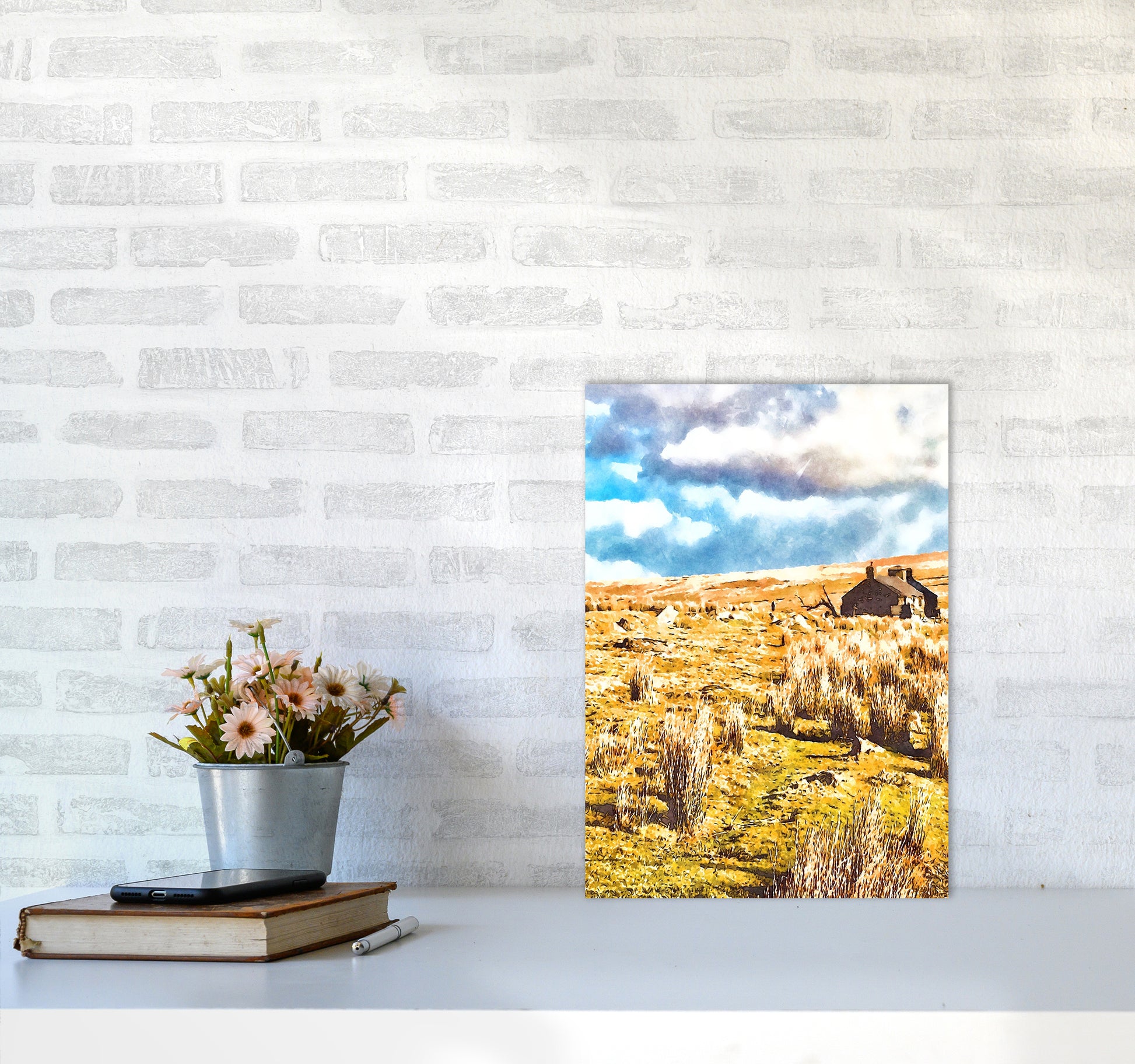 House on Dartmoor 2 Art Print by Proper Job Studio A3 Black Frame