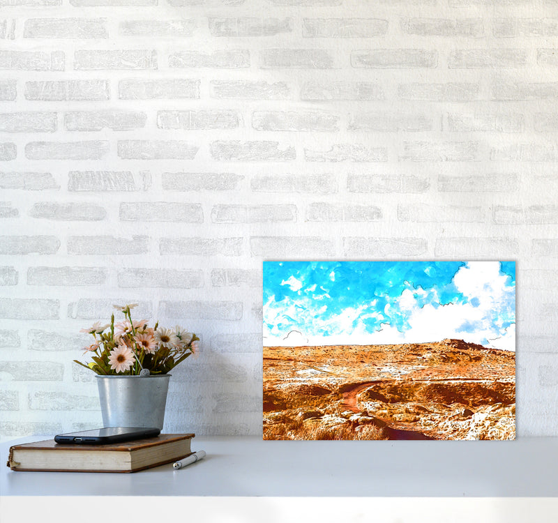 Dartmoor Tor Art Print by Proper Job Studio A3 Black Frame