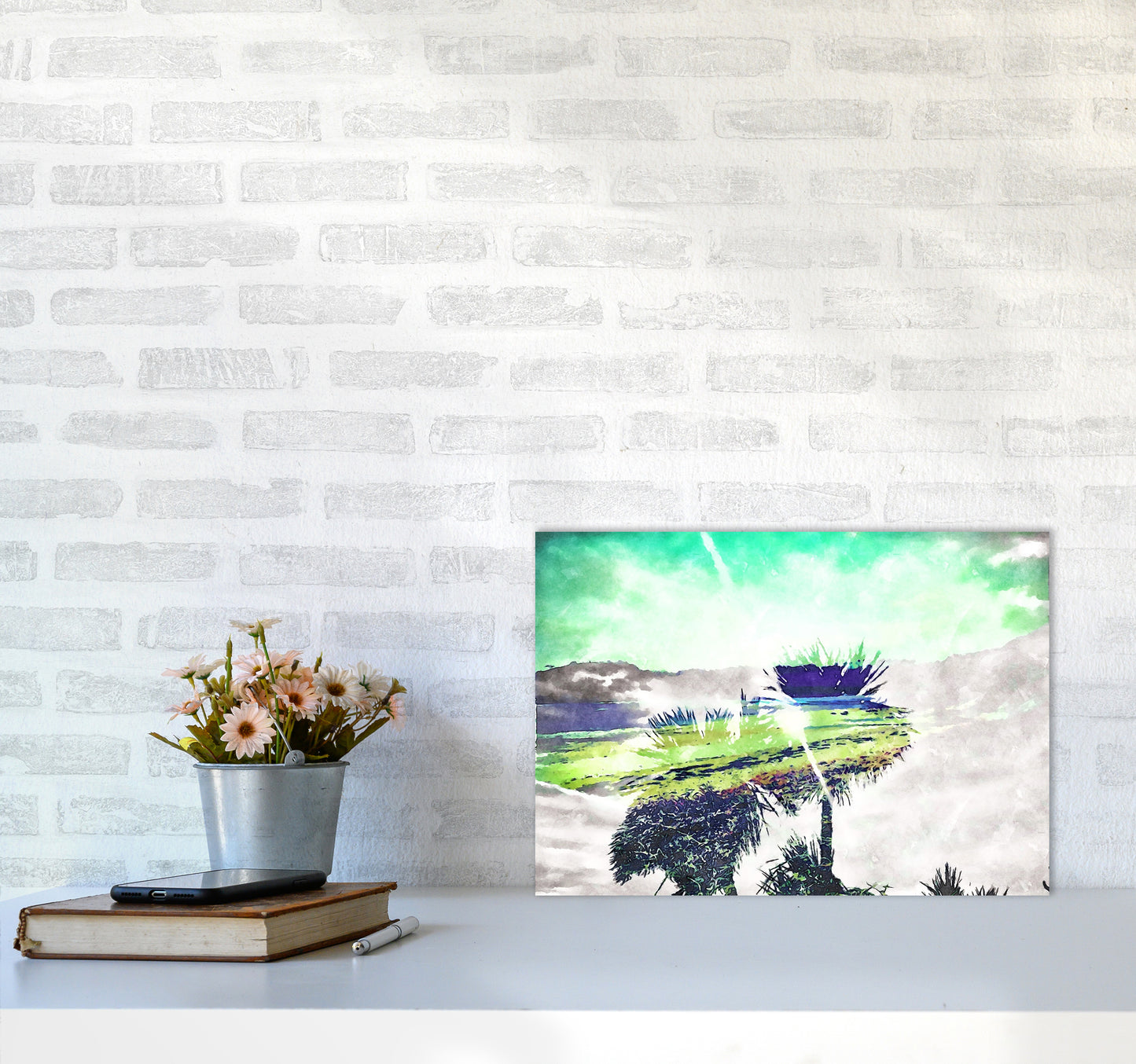 Hazy Sun Art Print by Proper Job Studio A3 Black Frame