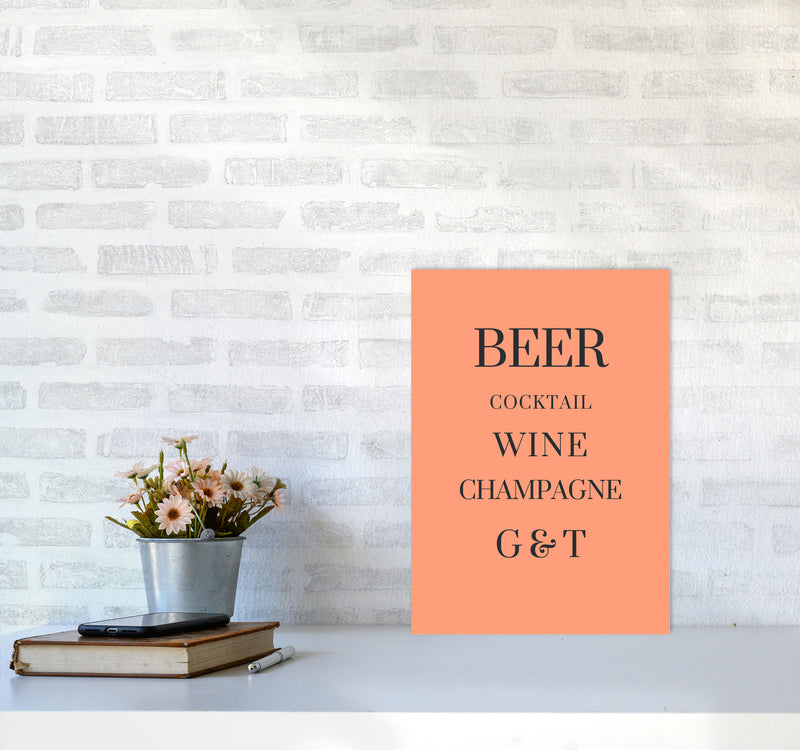 Drinks Art Print by Proper Job Studio A3 Black Frame