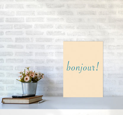 Bonjour Art Print by Proper Job Studio A3 Black Frame