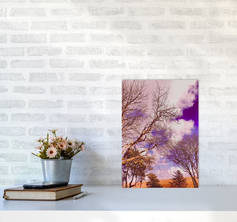 Pink Dartmoor Art Print by Proper Job Studio A3 Black Frame