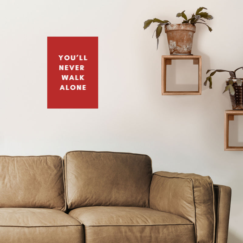 You'll never walk alone Art Print by Proper Job Studio A3 Black Frame