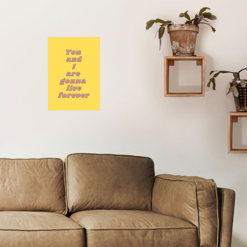 Live forever Art Print by Proper Job Studio A3 Black Frame