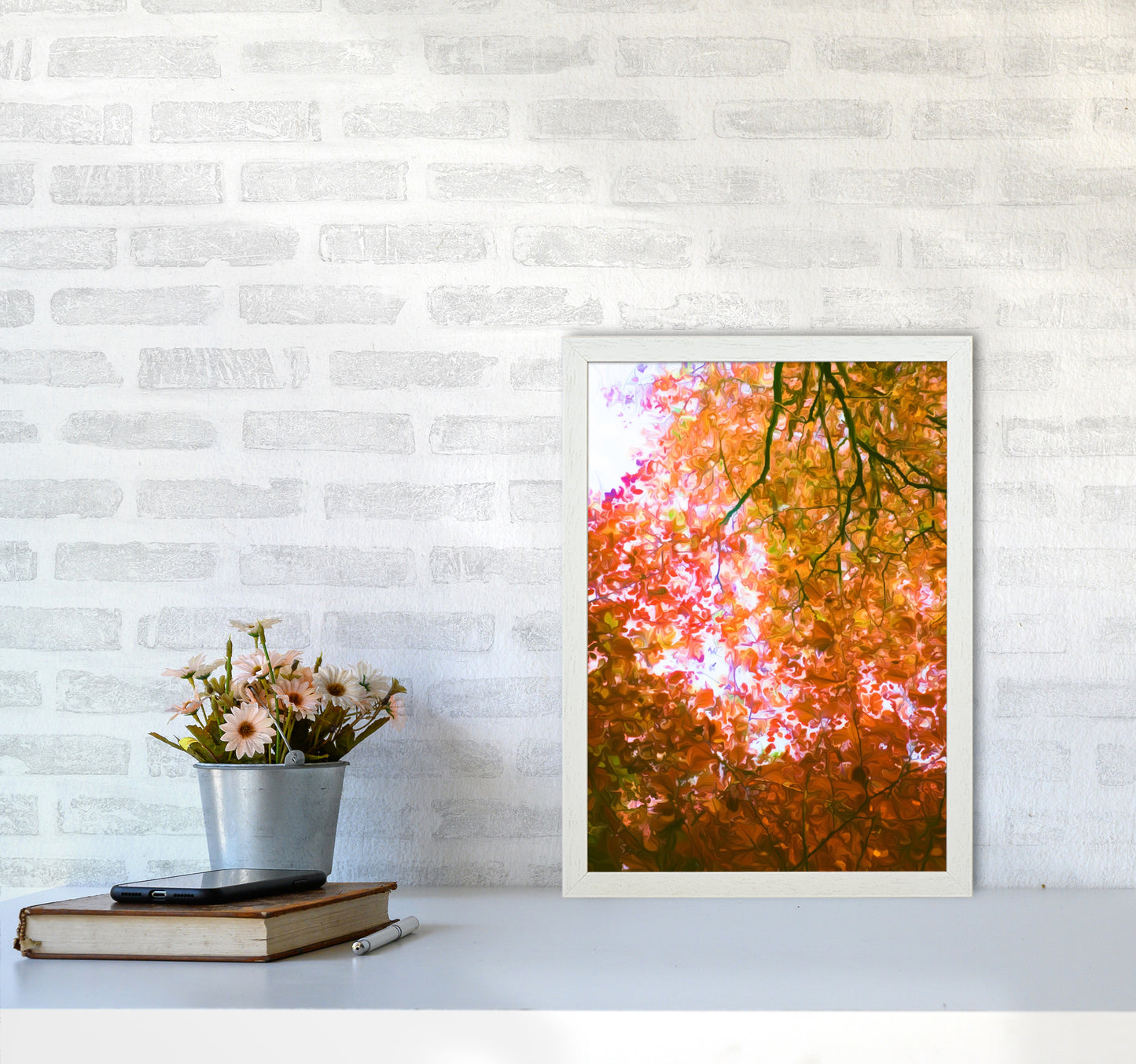 Autumn Leaves A3 Oak Frame
