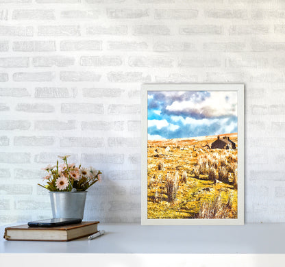 House on Dartmoor 2 Art Print by Proper Job Studio A3 Oak Frame
