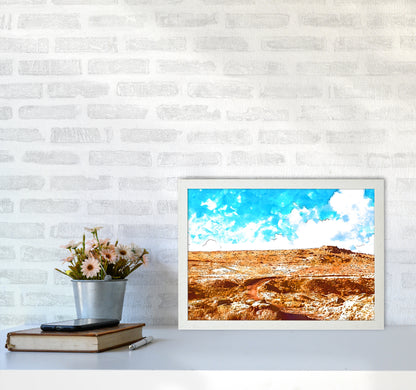 Dartmoor Tor Art Print by Proper Job Studio A3 Oak Frame