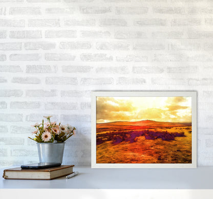 Dartmoor 3 Art Print by Proper Job Studio A3 Oak Frame
