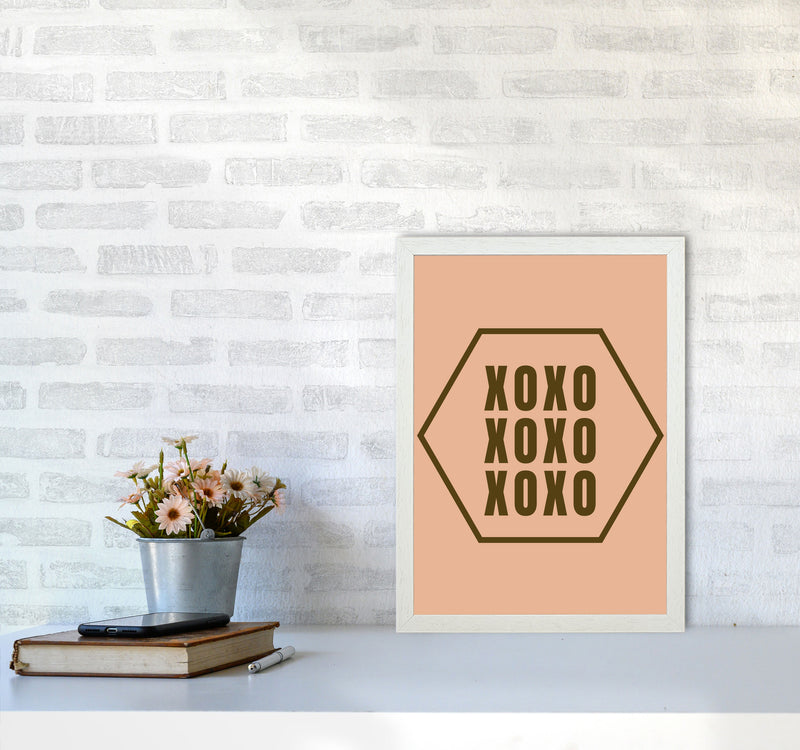 XOXO Art Print by Proper Job Studio A3 Oak Frame