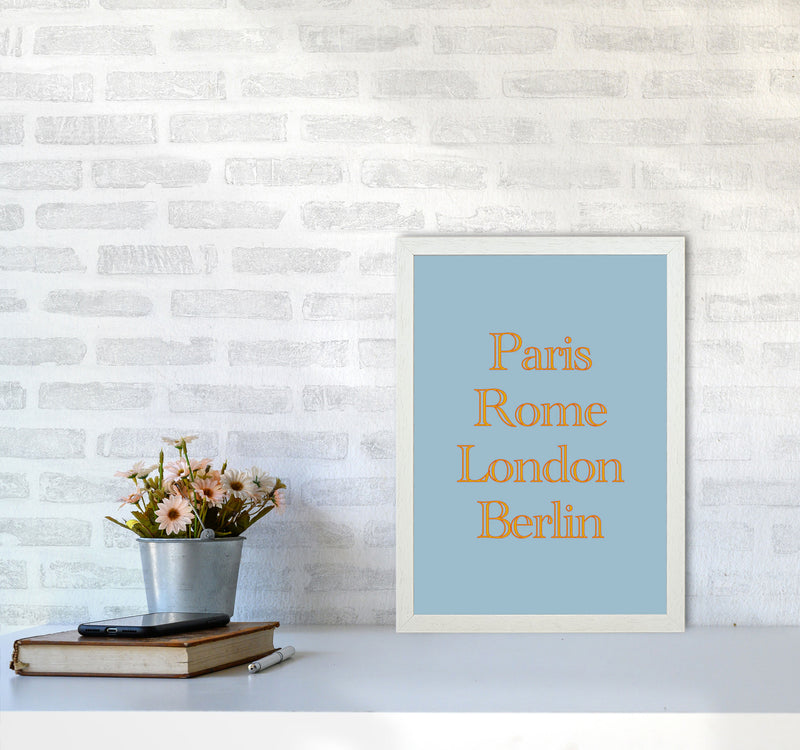 Cities (2) Art Print by Proper Job Studio A3 Oak Frame