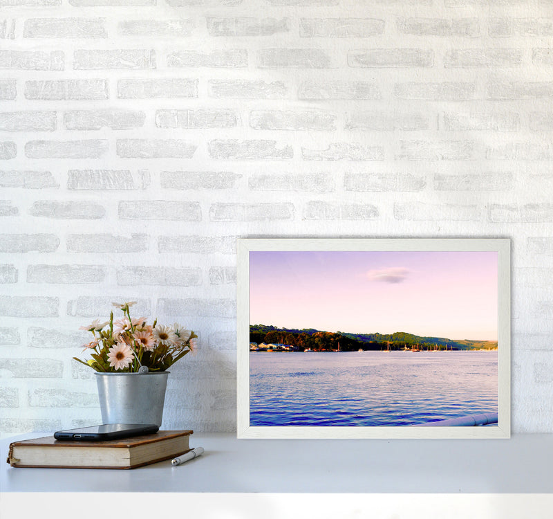 Calm ocean morning Art Print by Proper Job Studio A3 Oak Frame