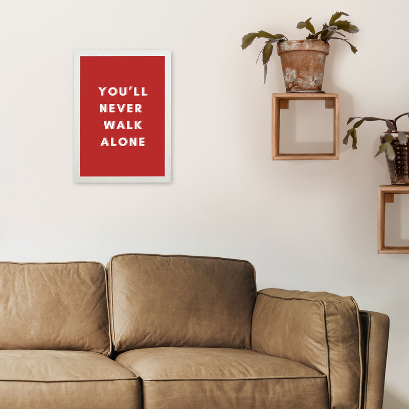 You'll never walk alone Art Print by Proper Job Studio A3 Oak Frame