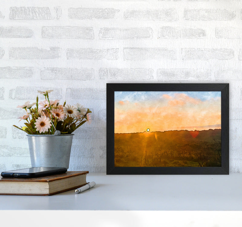 Sunset over Dartmoor A4 White Frame