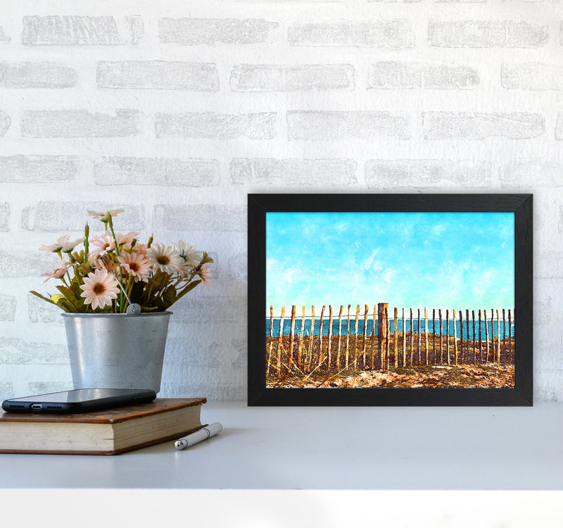 A day at the beach A4 White Frame