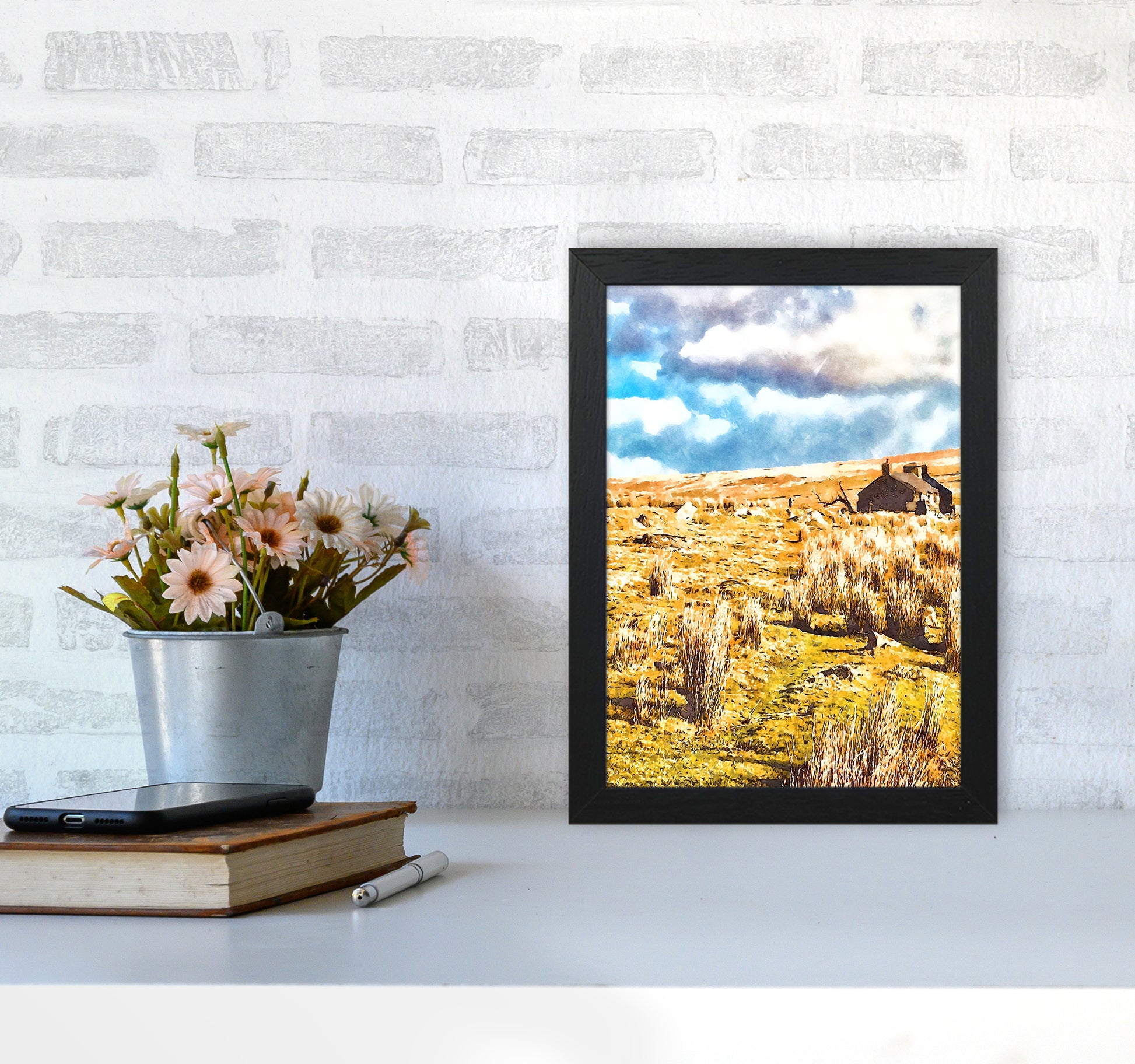 House on Dartmoor 2 Art Print by Proper Job Studio A4 White Frame