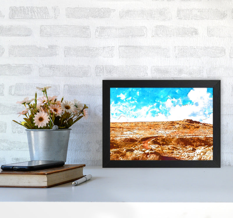 Dartmoor Tor Art Print by Proper Job Studio A4 White Frame