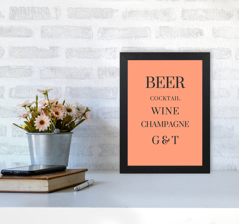 Drinks Art Print by Proper Job Studio A4 White Frame
