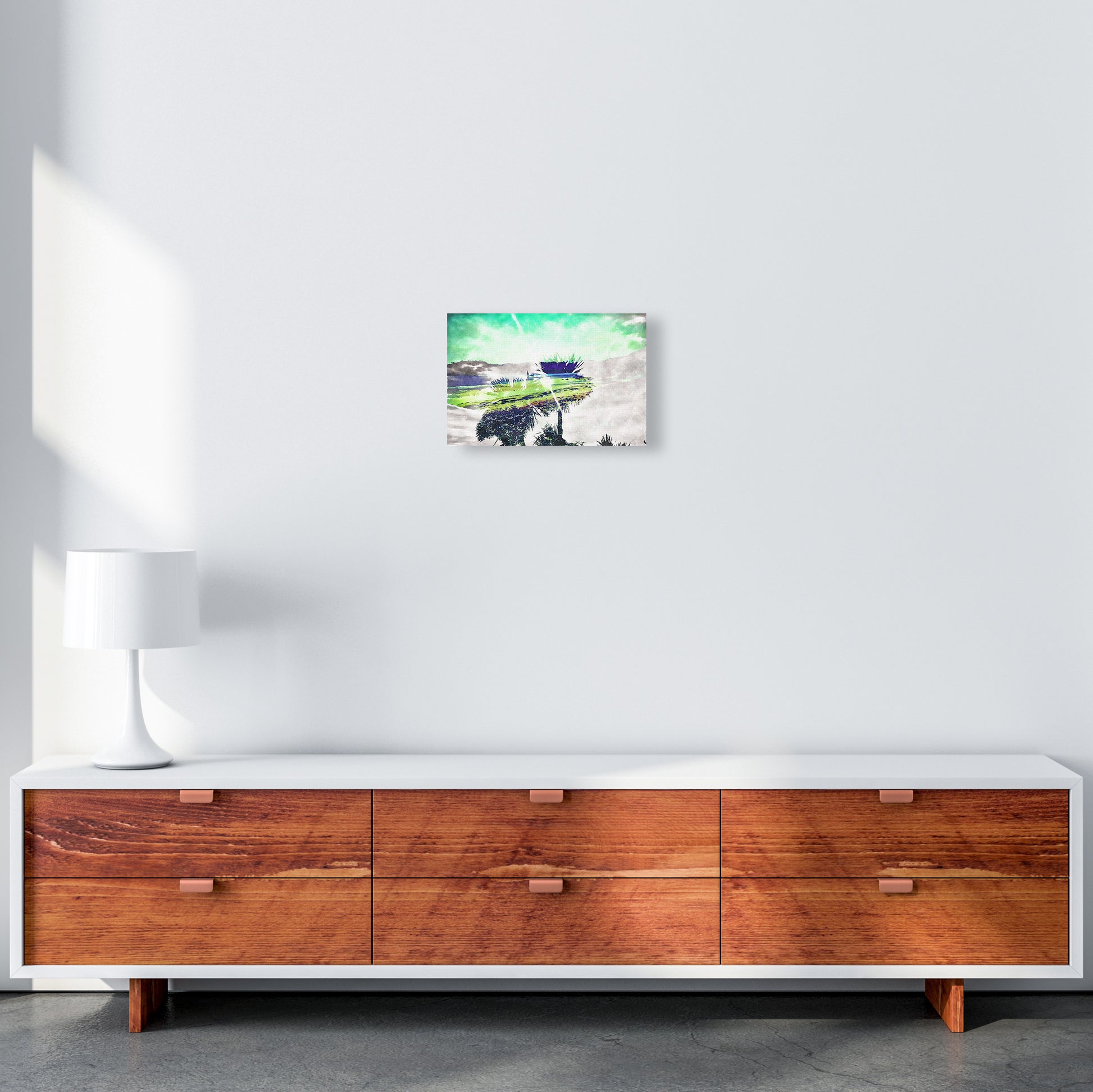 Hazy Sun Art Print by Proper Job Studio A4 Canvas