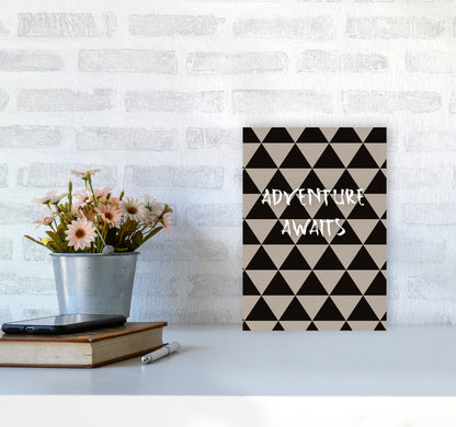 Adventure Quote Art Print by Proper Job Studio A4 Black Frame