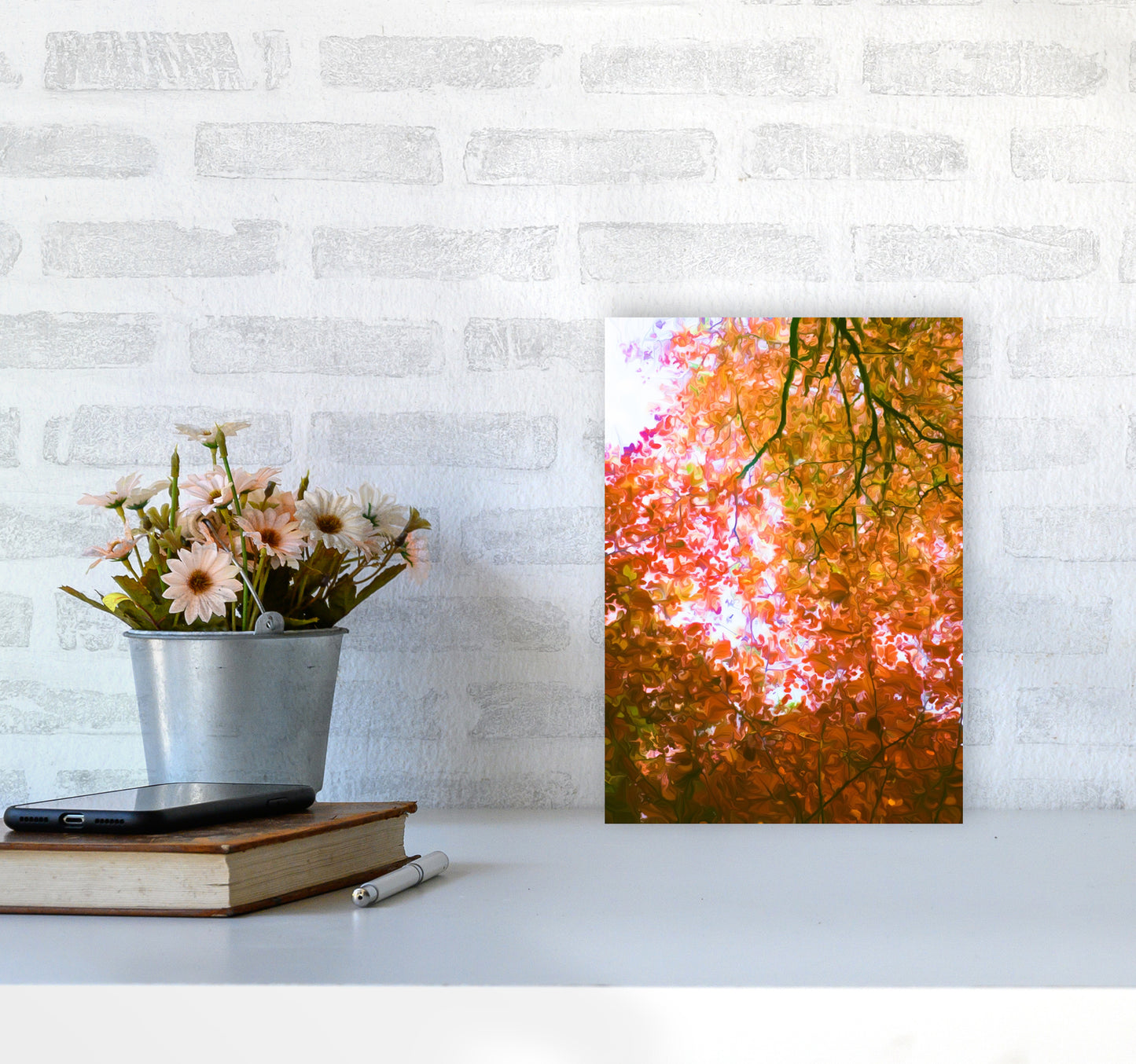 Autumn Leaves A4 Black Frame