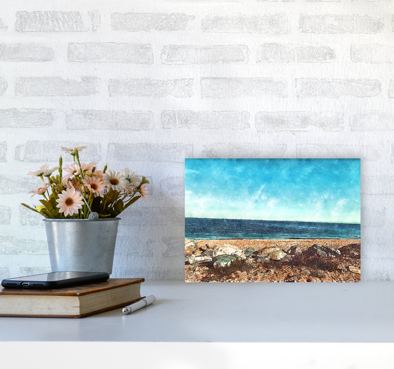 A day at the beach 2 A4 Black Frame