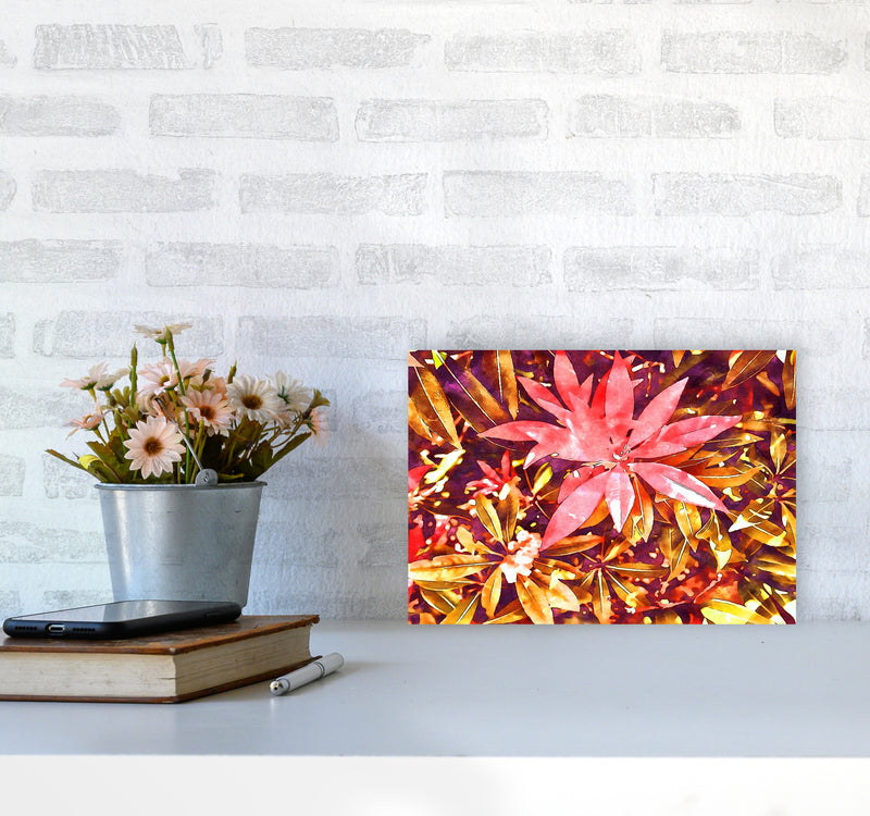 Autumnal flowers A4 Black Frame