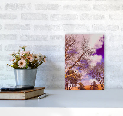 Pink Dartmoor Art Print by Proper Job Studio A4 Black Frame