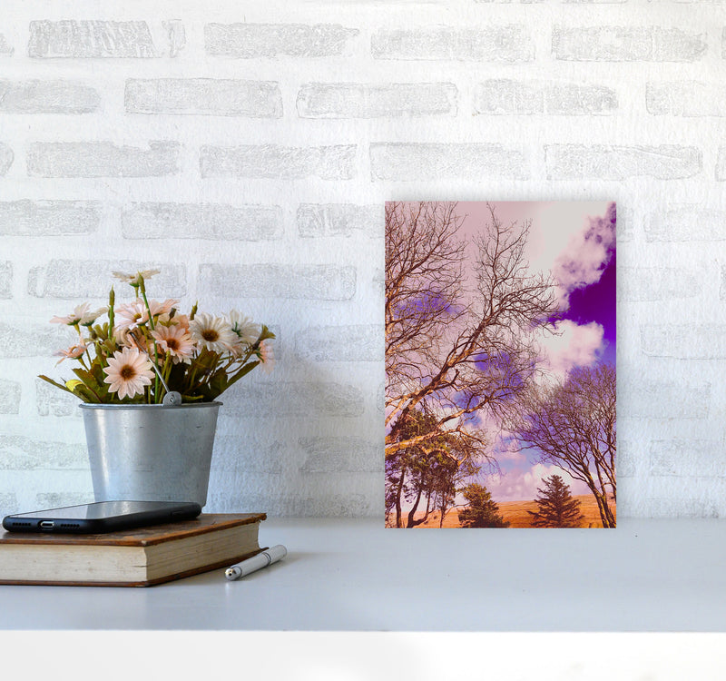 Pink Dartmoor Art Print by Proper Job Studio A4 Black Frame