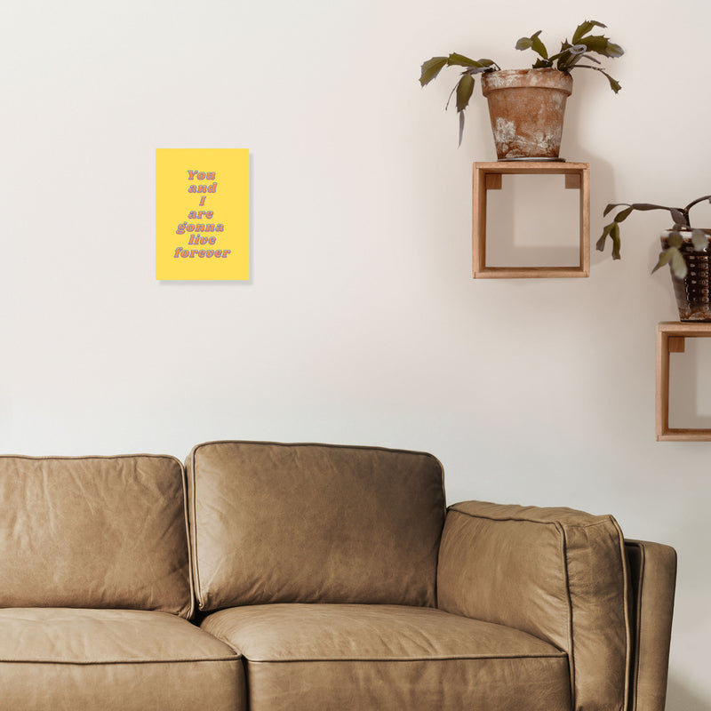 Live forever Art Print by Proper Job Studio A4 Black Frame