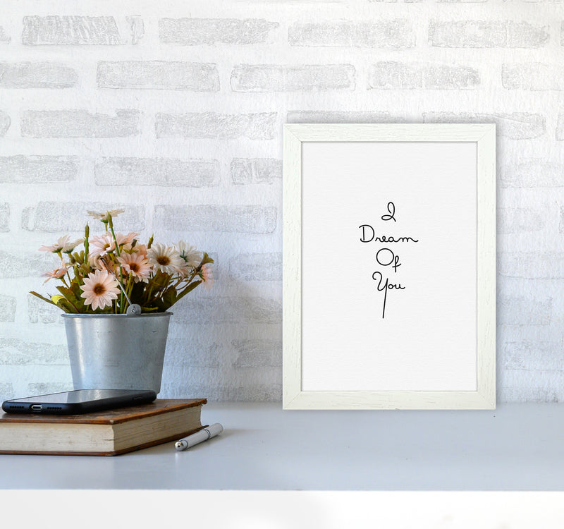 Dream Quote Art Print by Proper Job Studio A4 Oak Frame