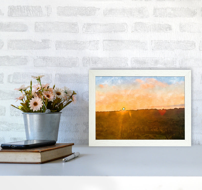 Sunset over Dartmoor A4 Oak Frame