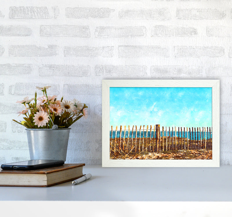 A day at the beach A4 Oak Frame