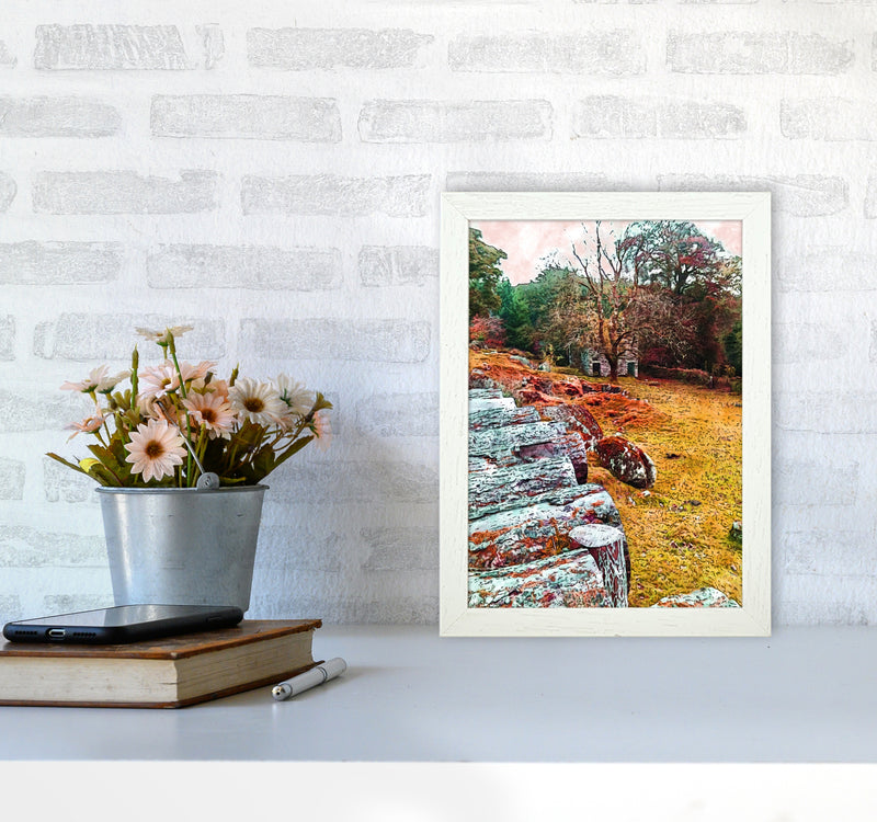 House on Dartmoor Art Print by Proper Job Studio A4 Oak Frame