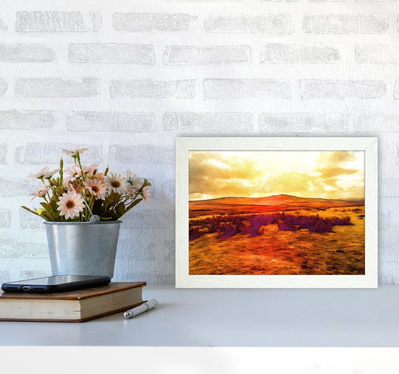 Dartmoor 3 Art Print by Proper Job Studio A4 Oak Frame