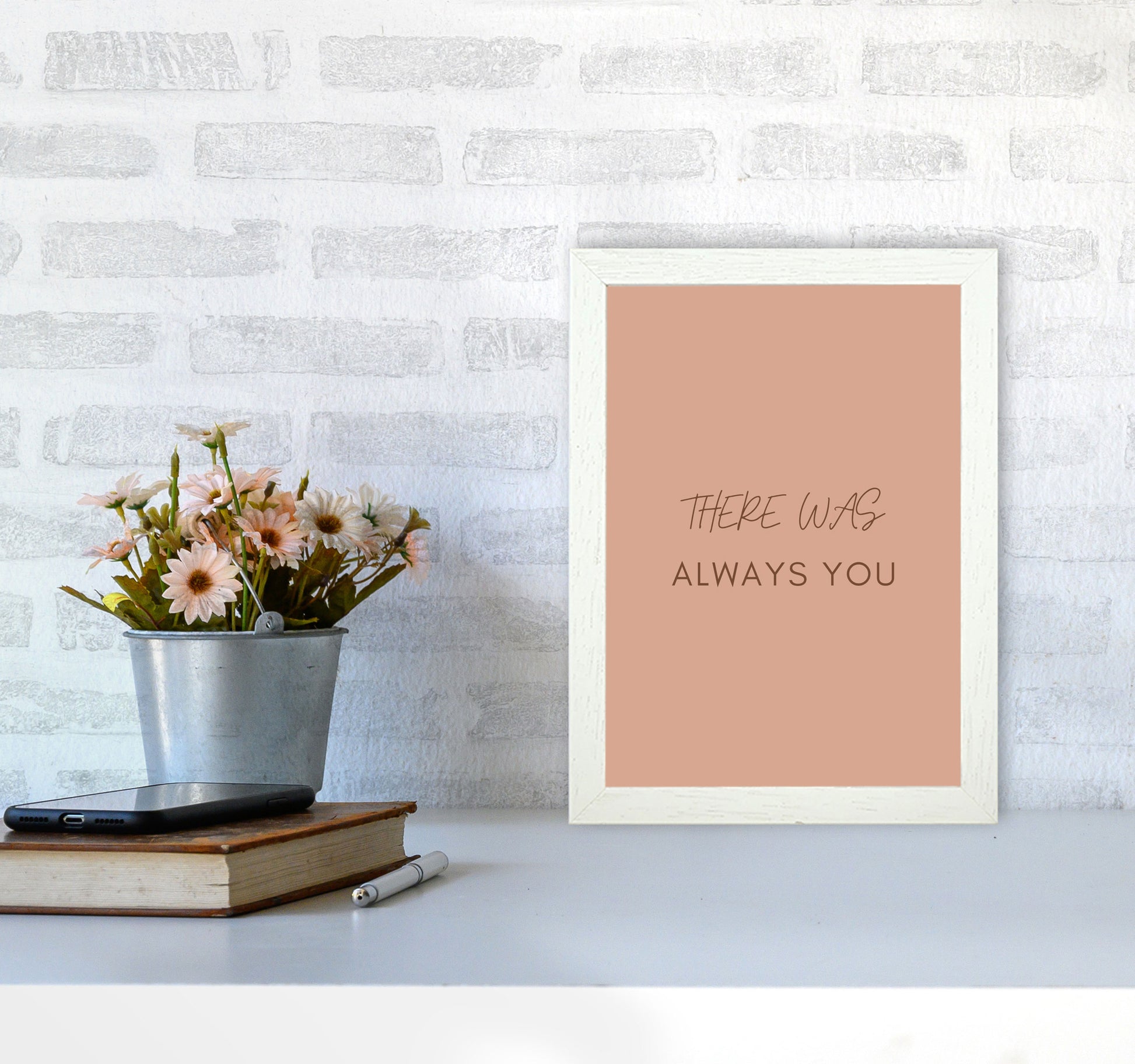 There was you Art Print by Proper Job Studio A4 Oak Frame