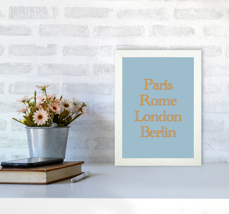 Cities (2) Art Print by Proper Job Studio A4 Oak Frame