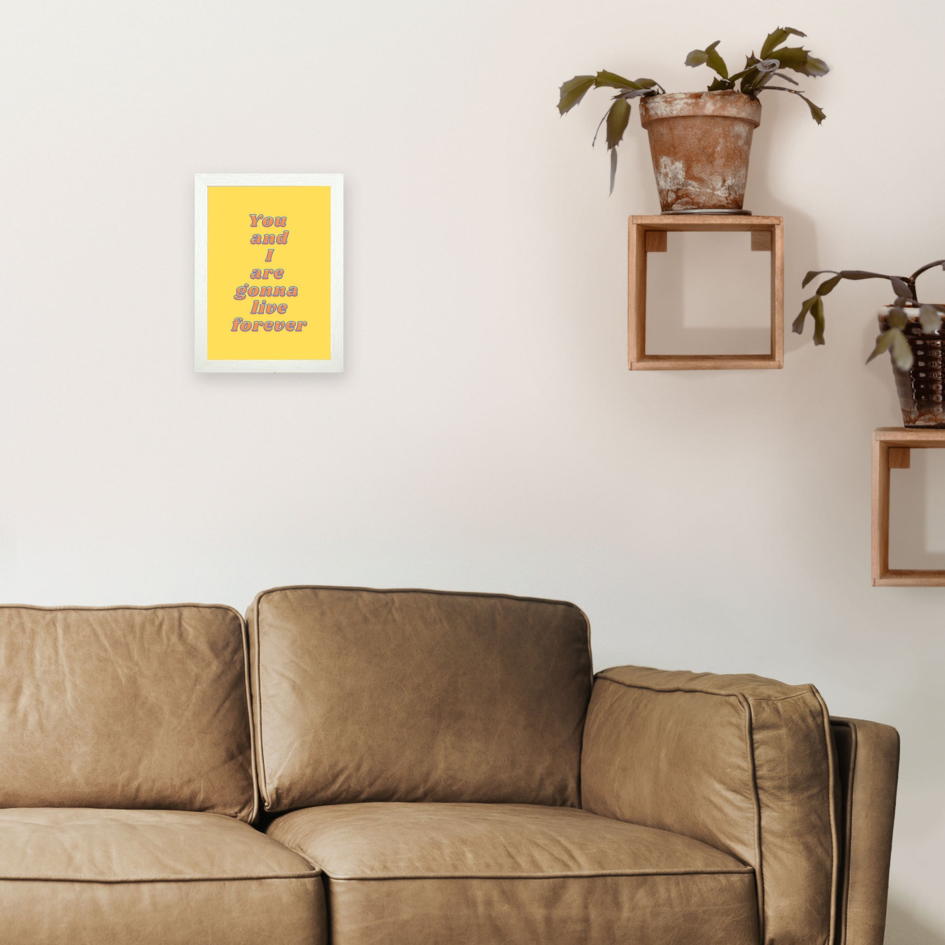 Live forever Art Print by Proper Job Studio A4 Oak Frame