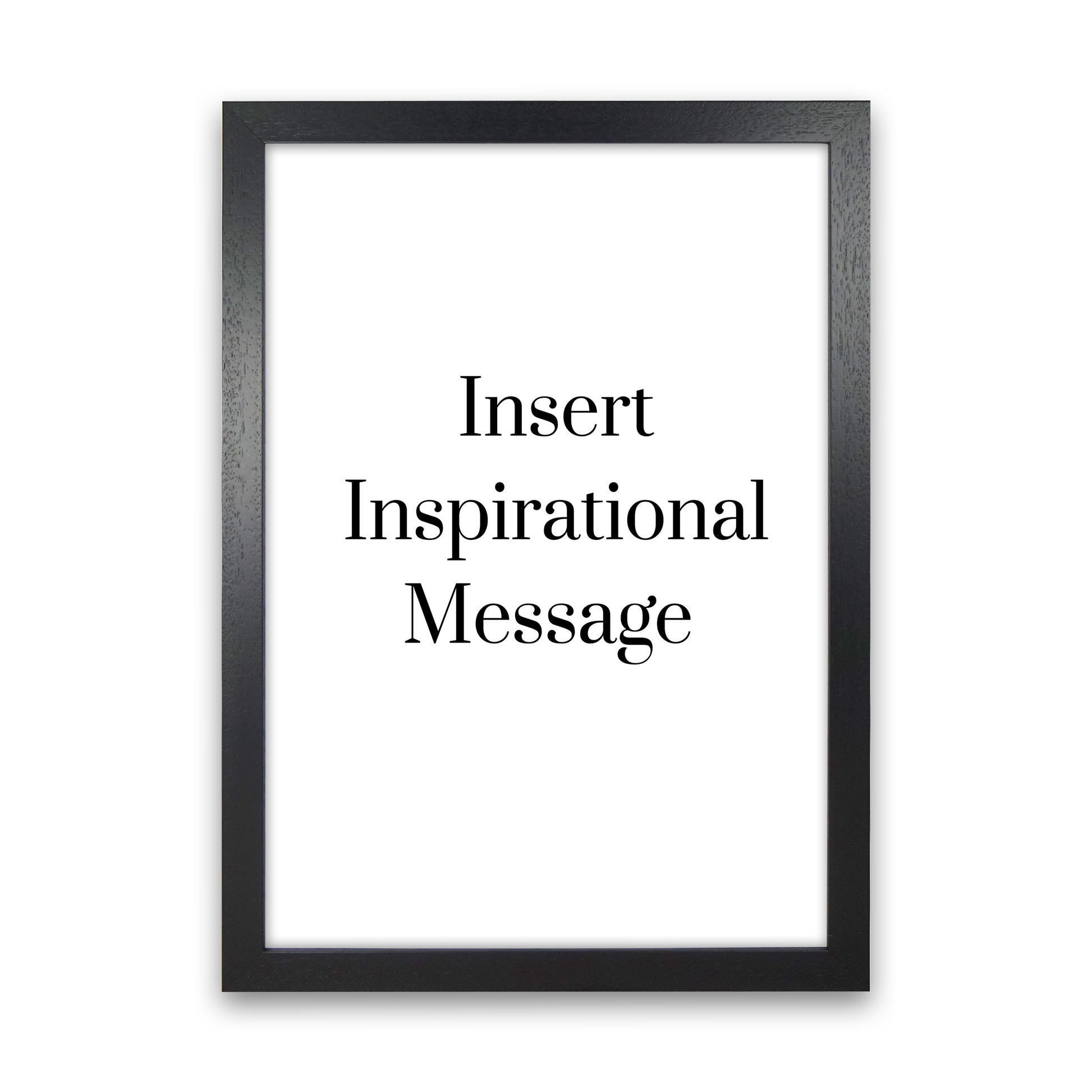 Insert message Quote Art Print by Proper Job Studio Black Grain
